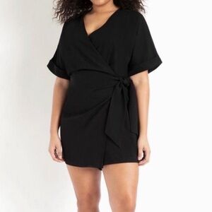 Brand New w/ Tags: Black Eloquii Wrap Dress